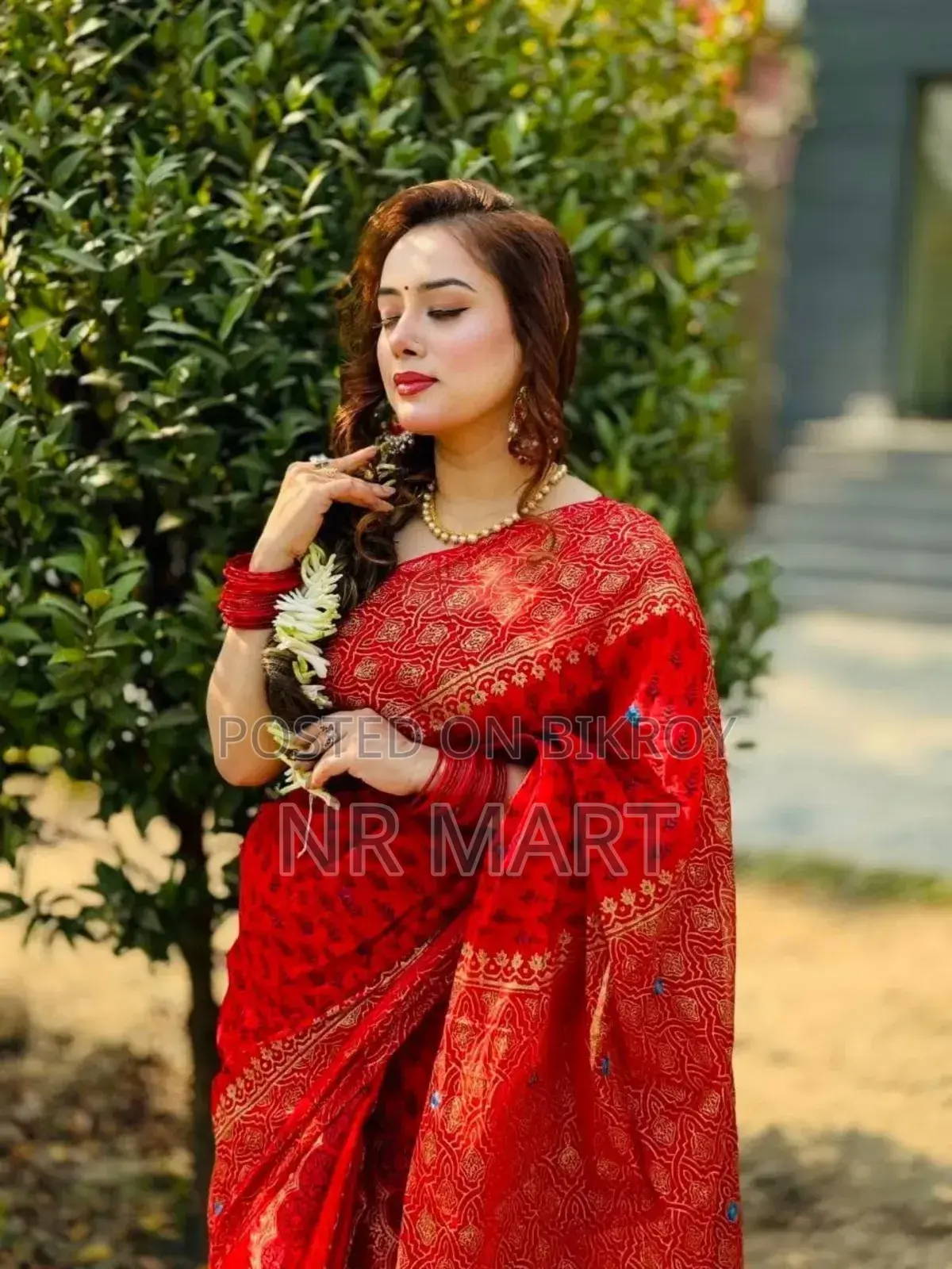 Premium Block Print Semi-Muslin Saree