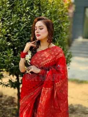 Premium Block Print Semi-Muslin Saree