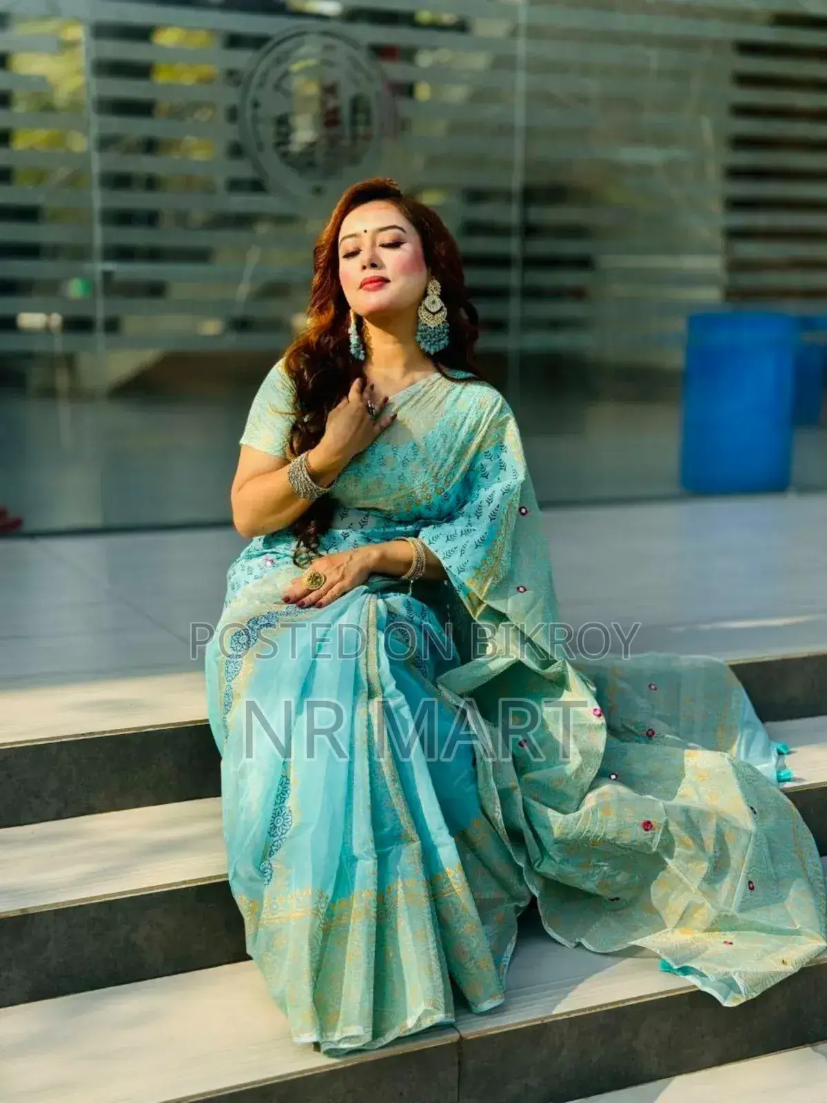 Premium Block Print Semi-Muslin Saree