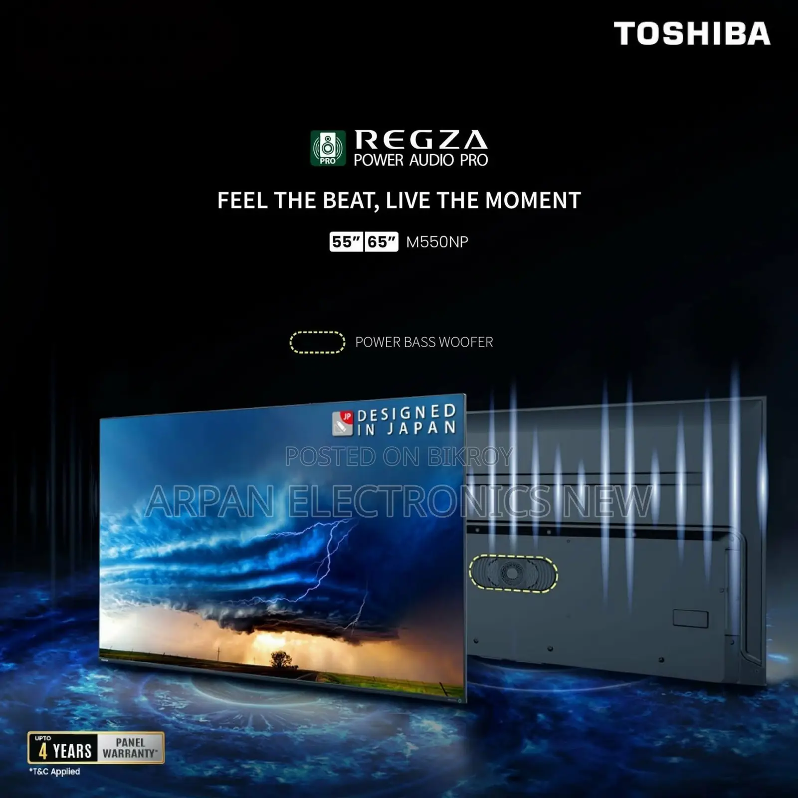 Toshiba 43M450RP 43 Inch UHD QLED Smart TV Color - Black