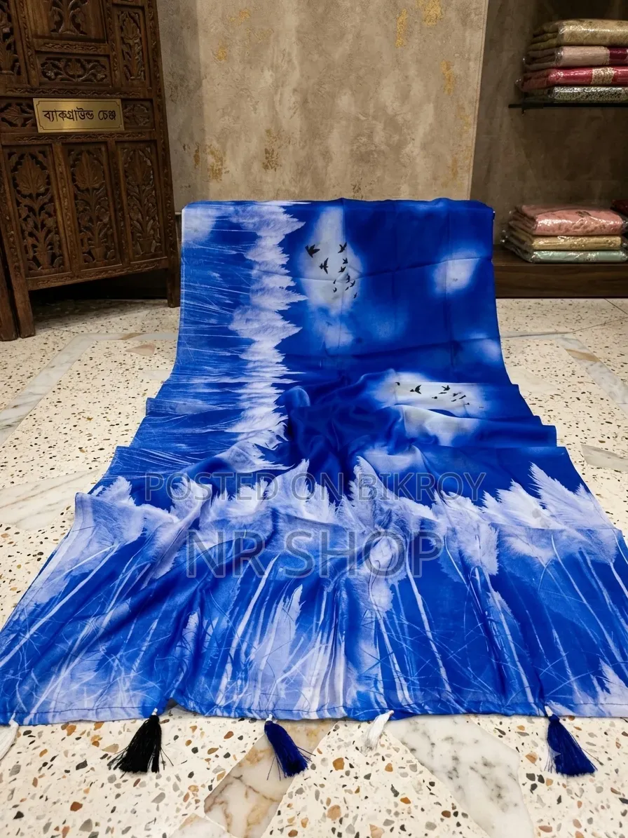 Premium Digital Print Chanderi Silk Saree