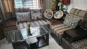 L Shape Canadian Wood Sofa Set.