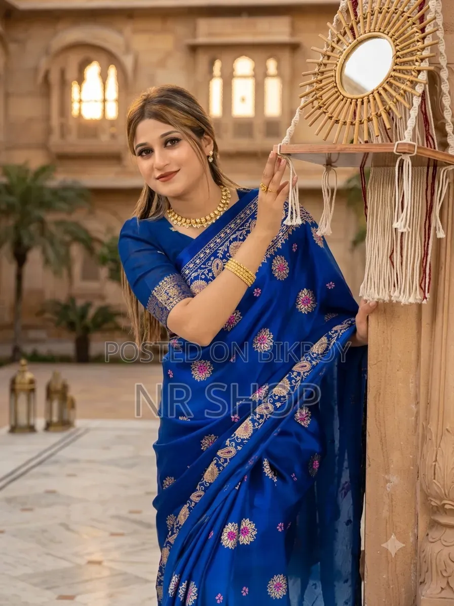 Premium Japanese Silk Saree with Blouse Piece