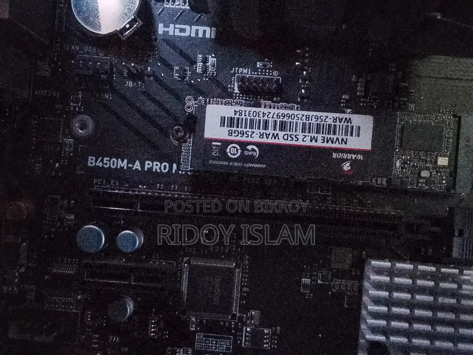 Desktop Computer MSI Model 8GB AMD Ryzen 5 SSD 256GB