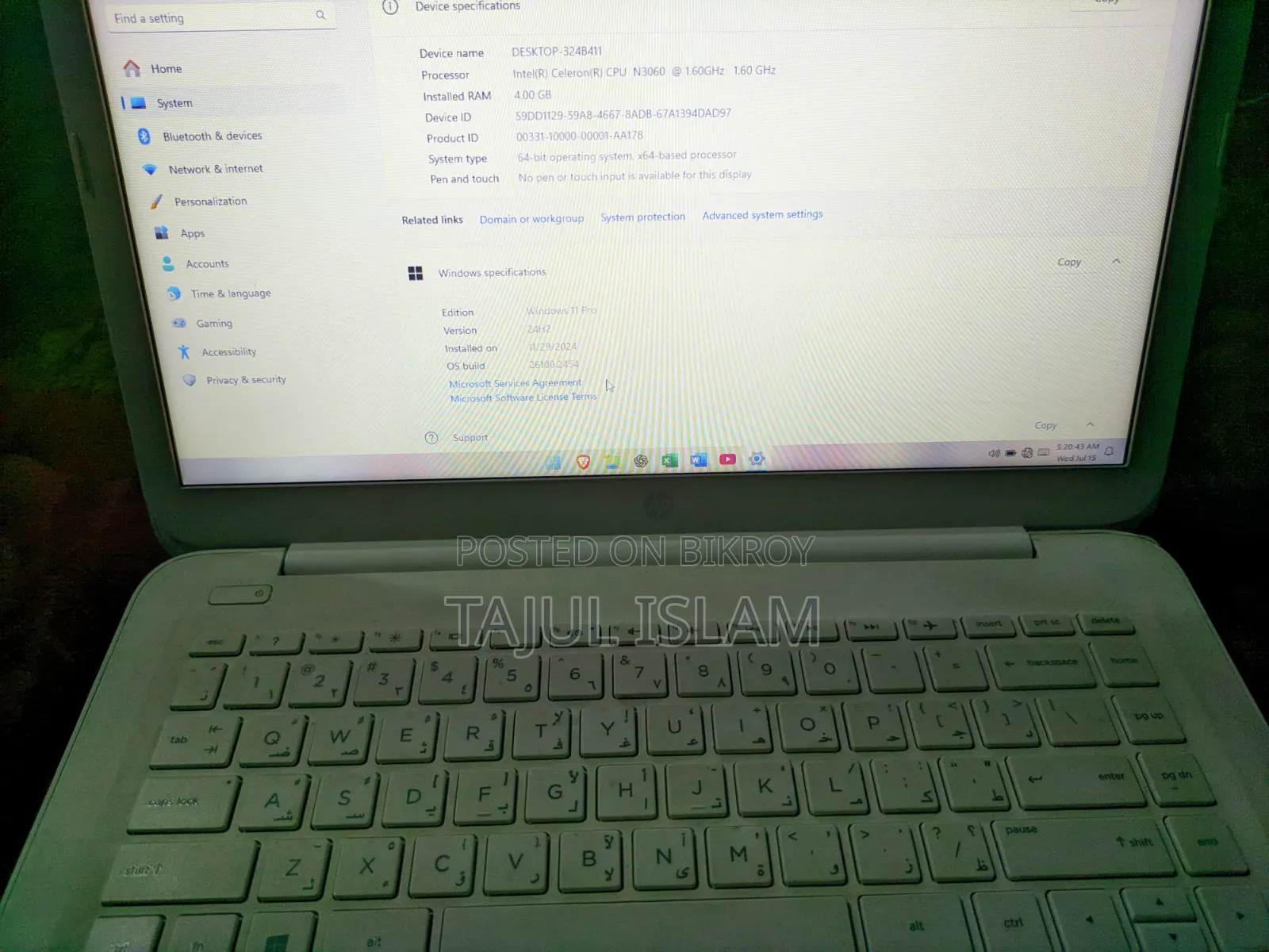 Laptop HP Stream 14 4GB Intel Celeron eMMC 32GB