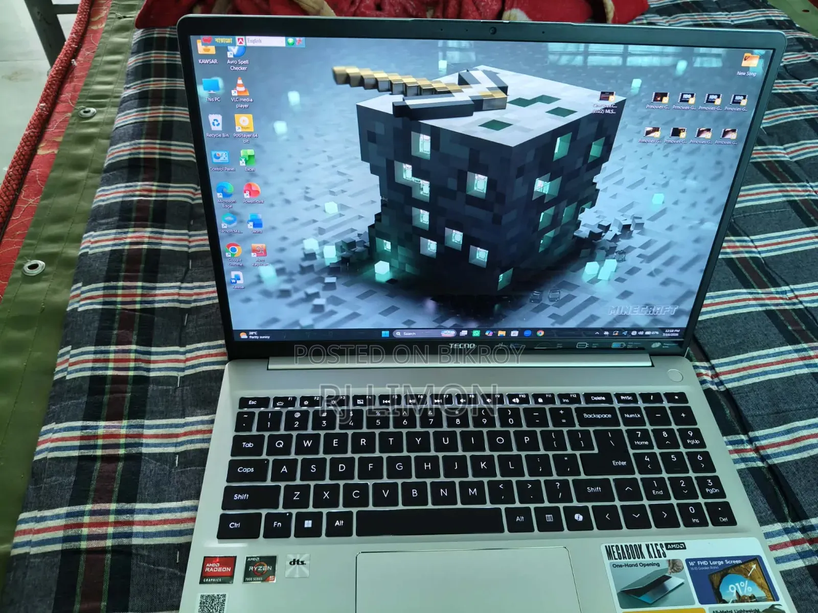New Laptop Tecno Megabook K16s 16gb Amd Ryzen 5 Sshd+ssd 512gb
