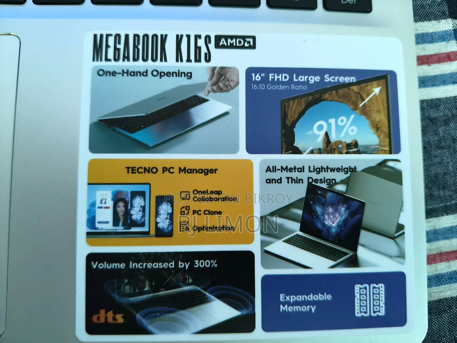 New Laptop Tecno Megabook K16s 16gb Amd Ryzen 5 Sshd+ssd 512gb