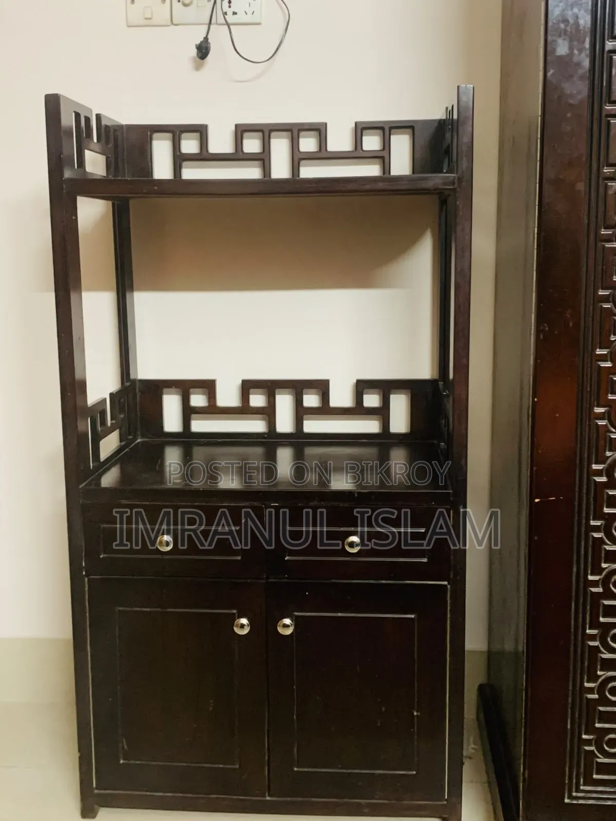 Oven Cabinet Made of Oak Wood