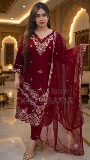 Embroidery Three Piece- রেডিমেড