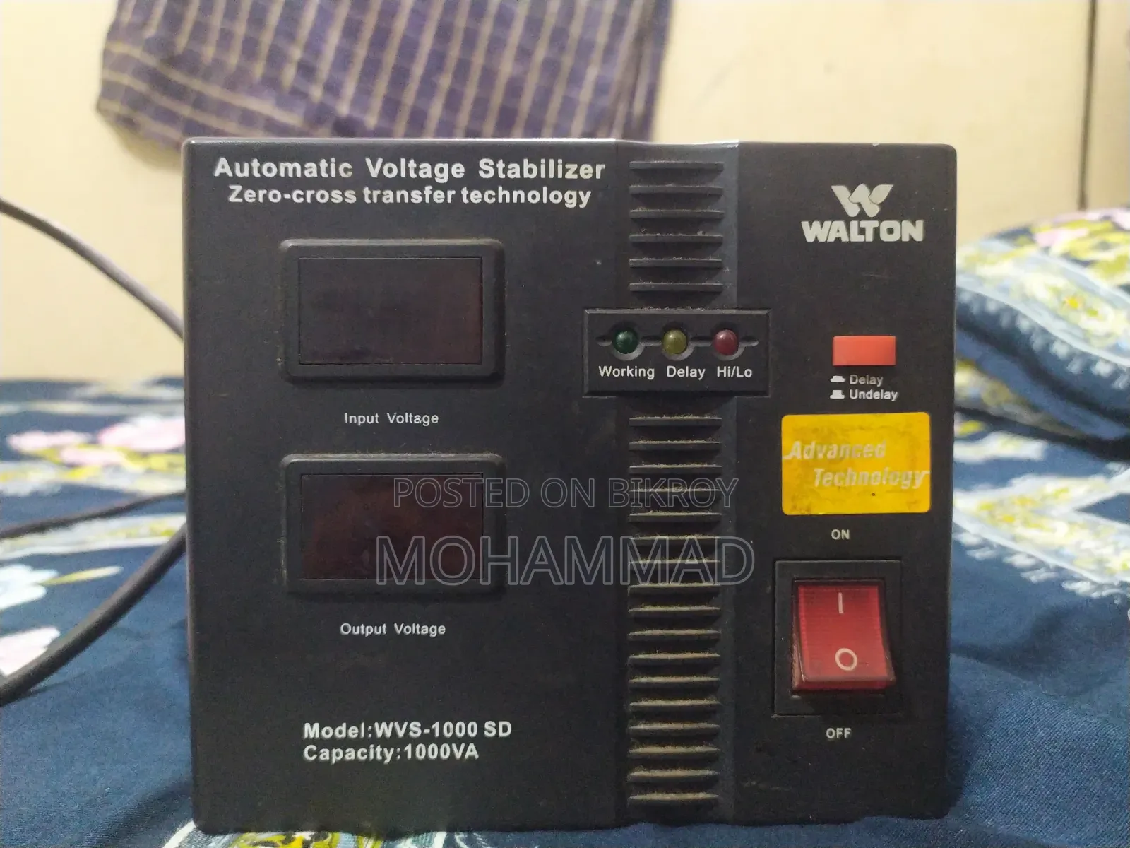 Walton Automatic Voltage Stabilizer Model:WVS-1000 SD