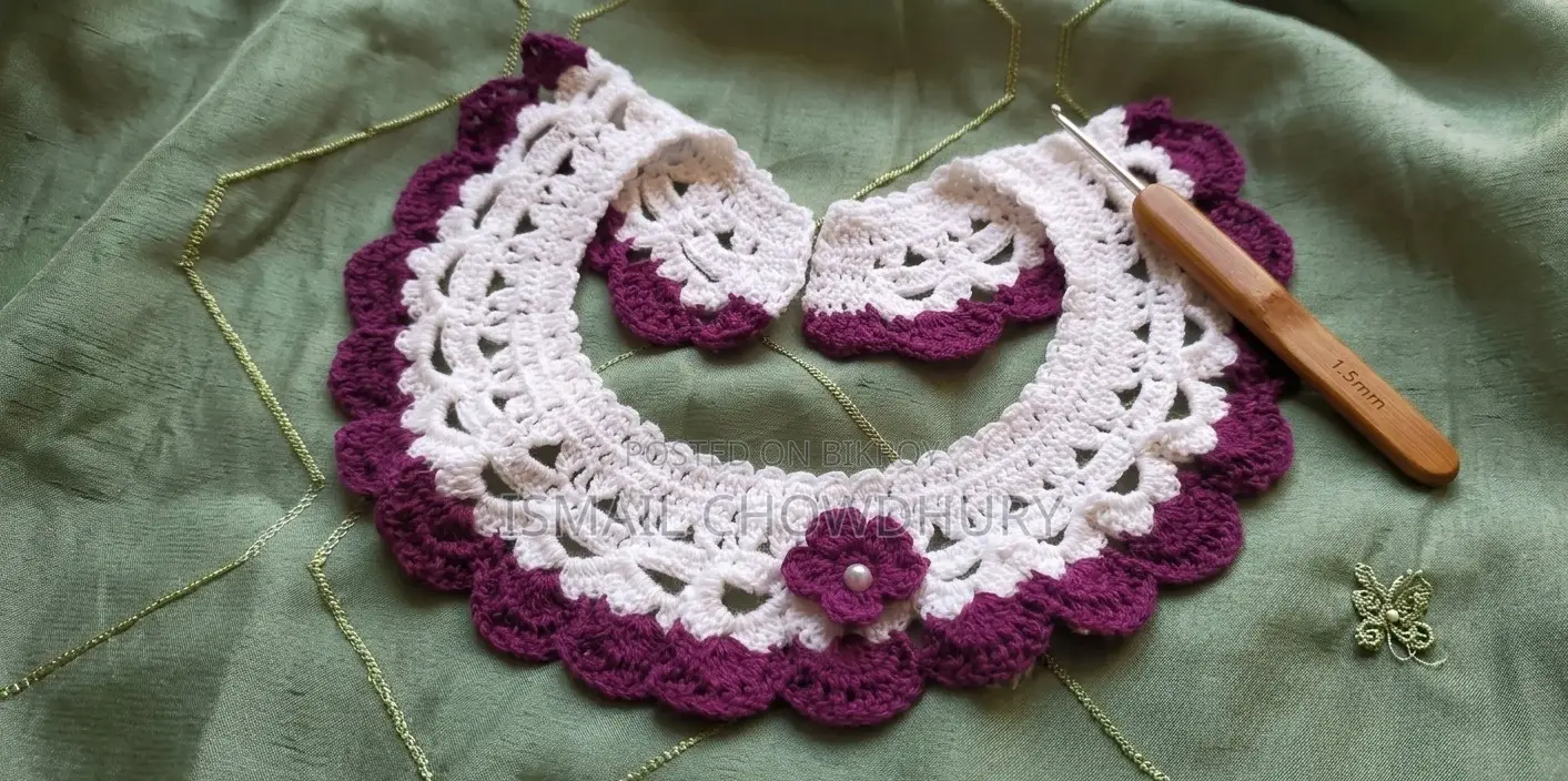 Handmade crochet neck collar