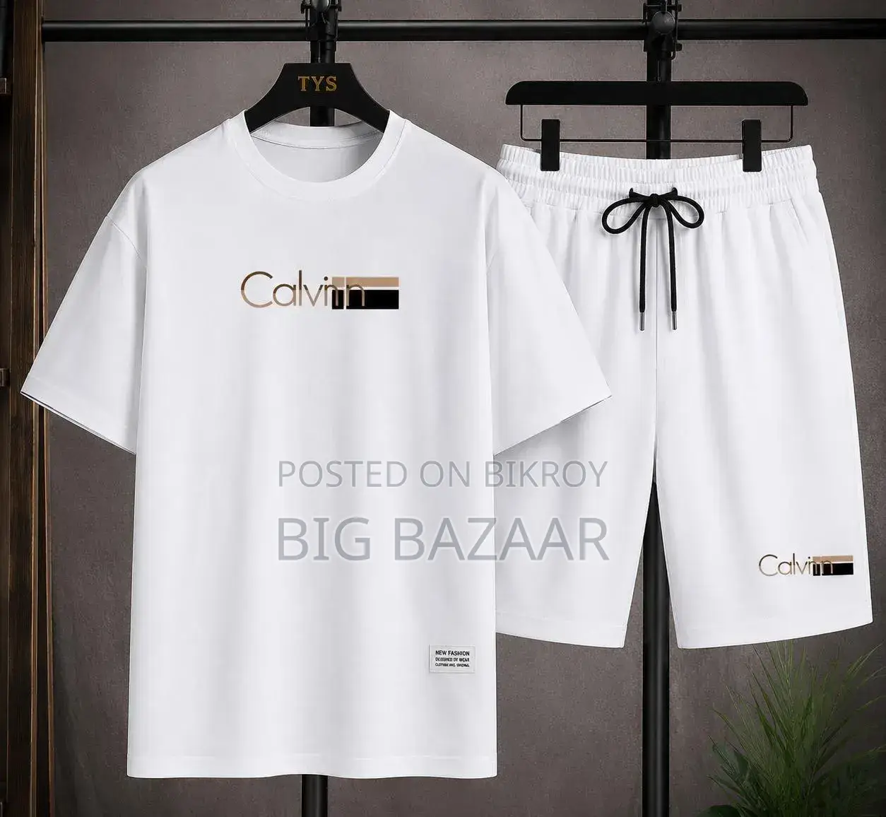 White Premium T-Shirt and Shorts Co-ord Set