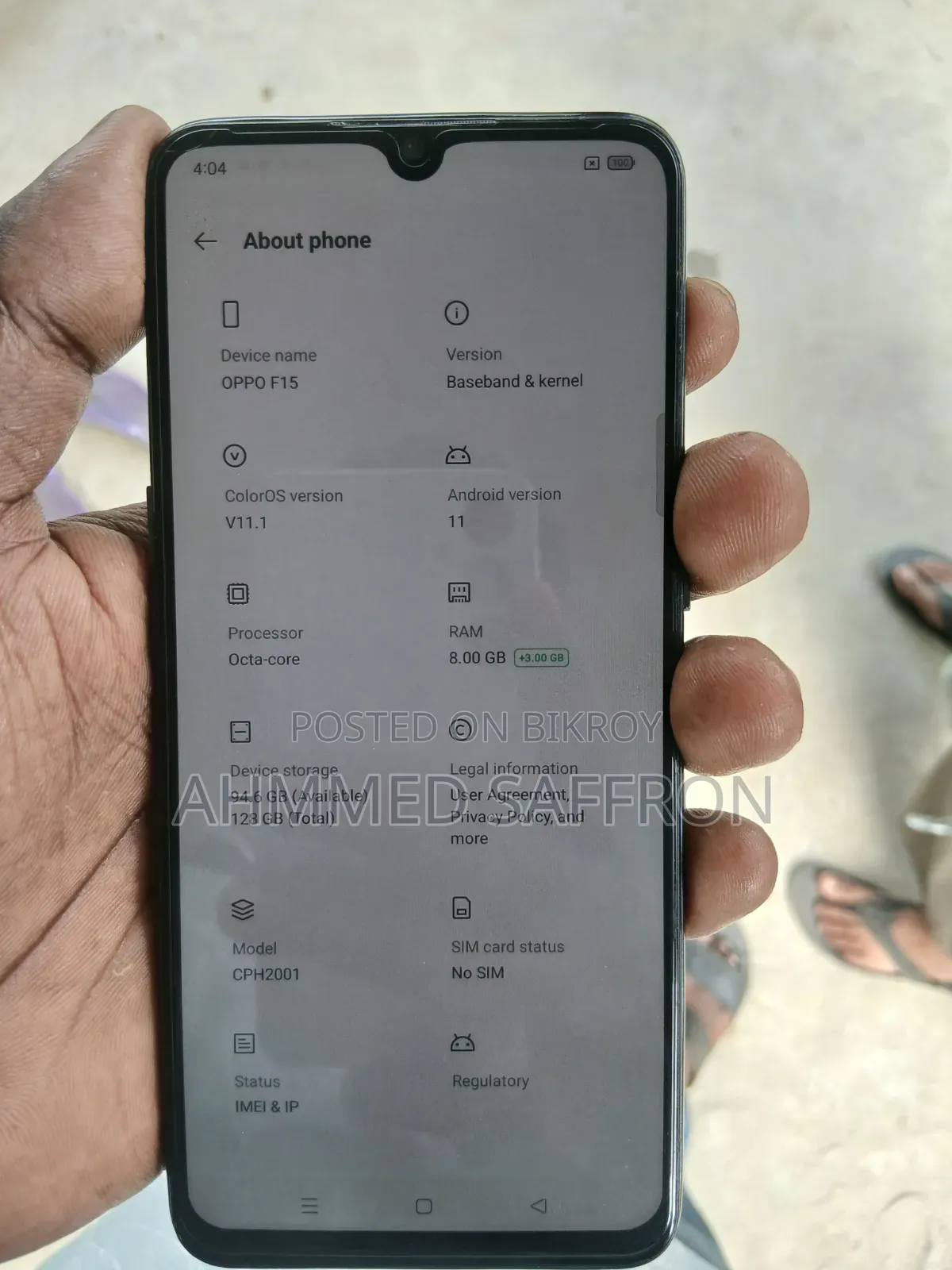 Oppo F15 128 GB Black
