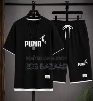 Black Premium T-Shirt and Shorts Co-ord Set