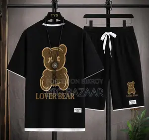 Black Premium T-Shirt and Shorts Co-ord Set