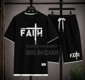 Black Premium T-Shirt and Shorts Co-ord Set