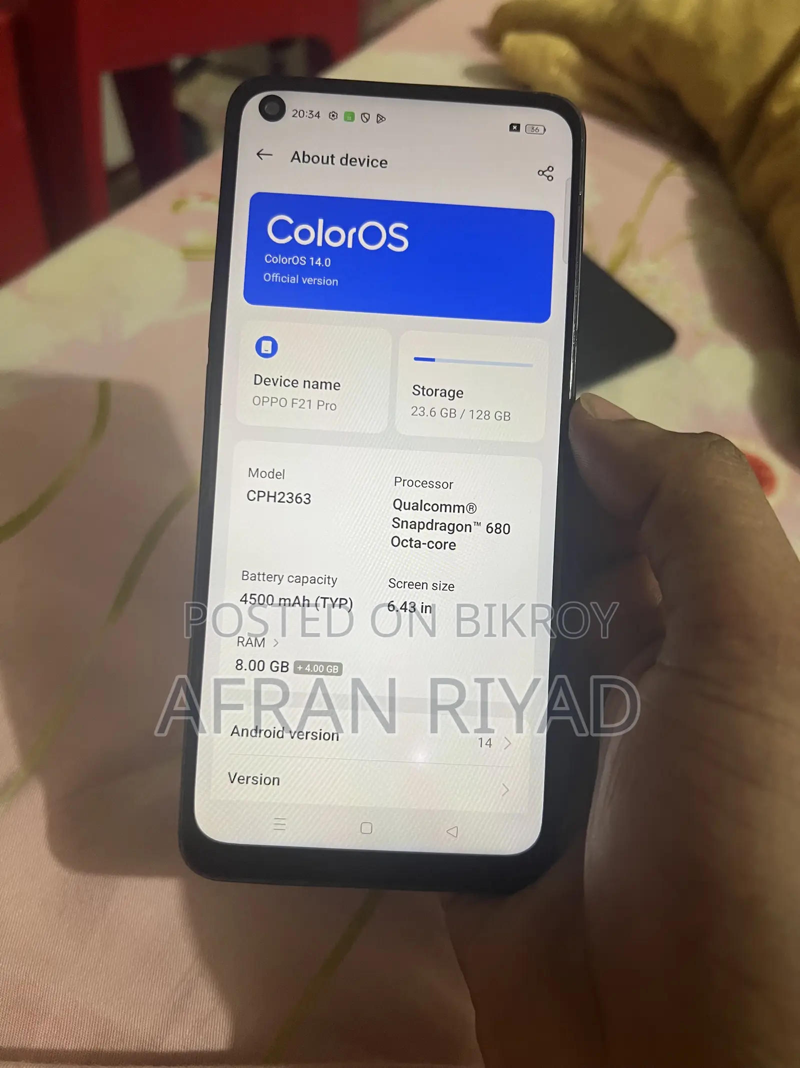 New Oppo F21 Pro 5G 128 GB Black