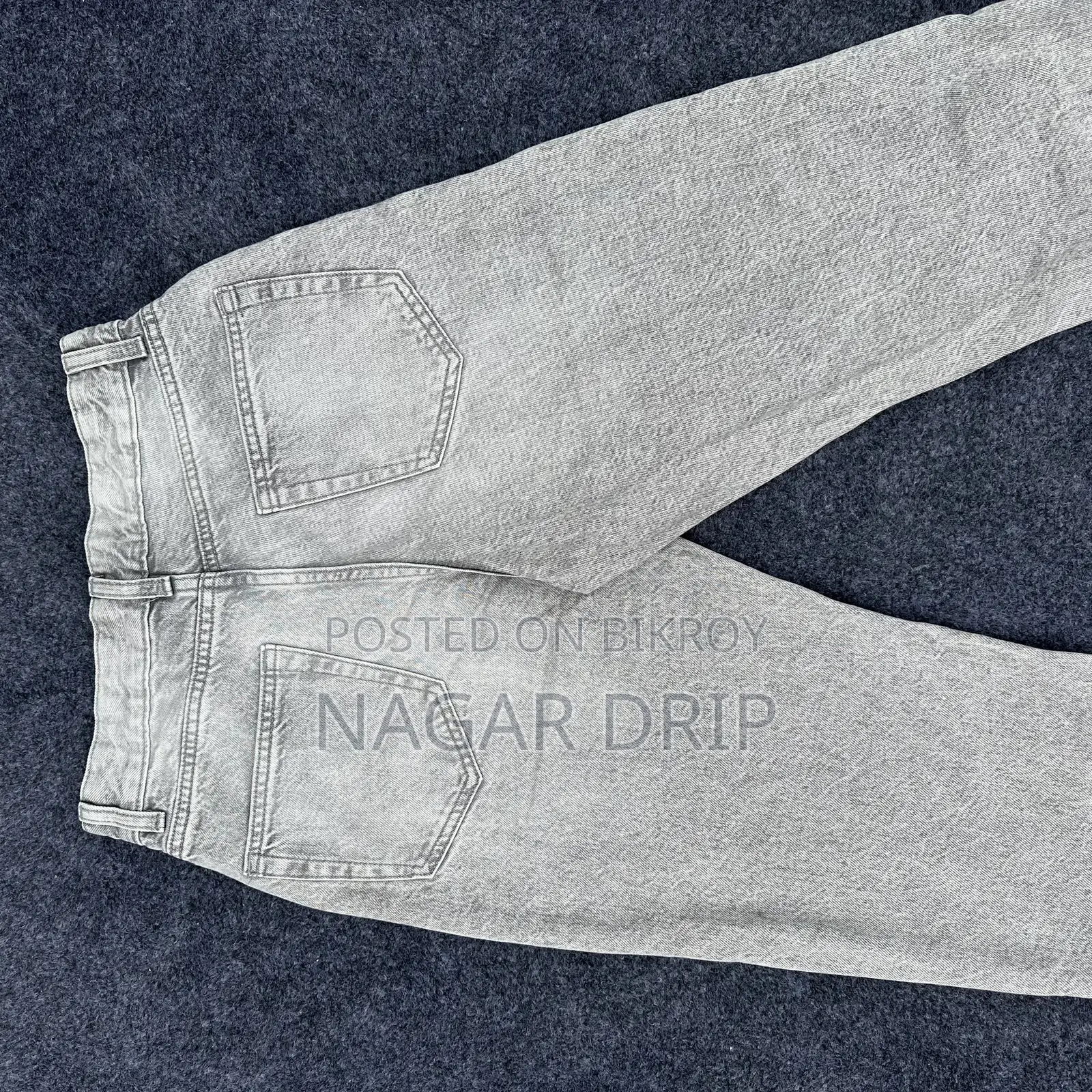 Export Quality White Wash Semi Baggy Pants