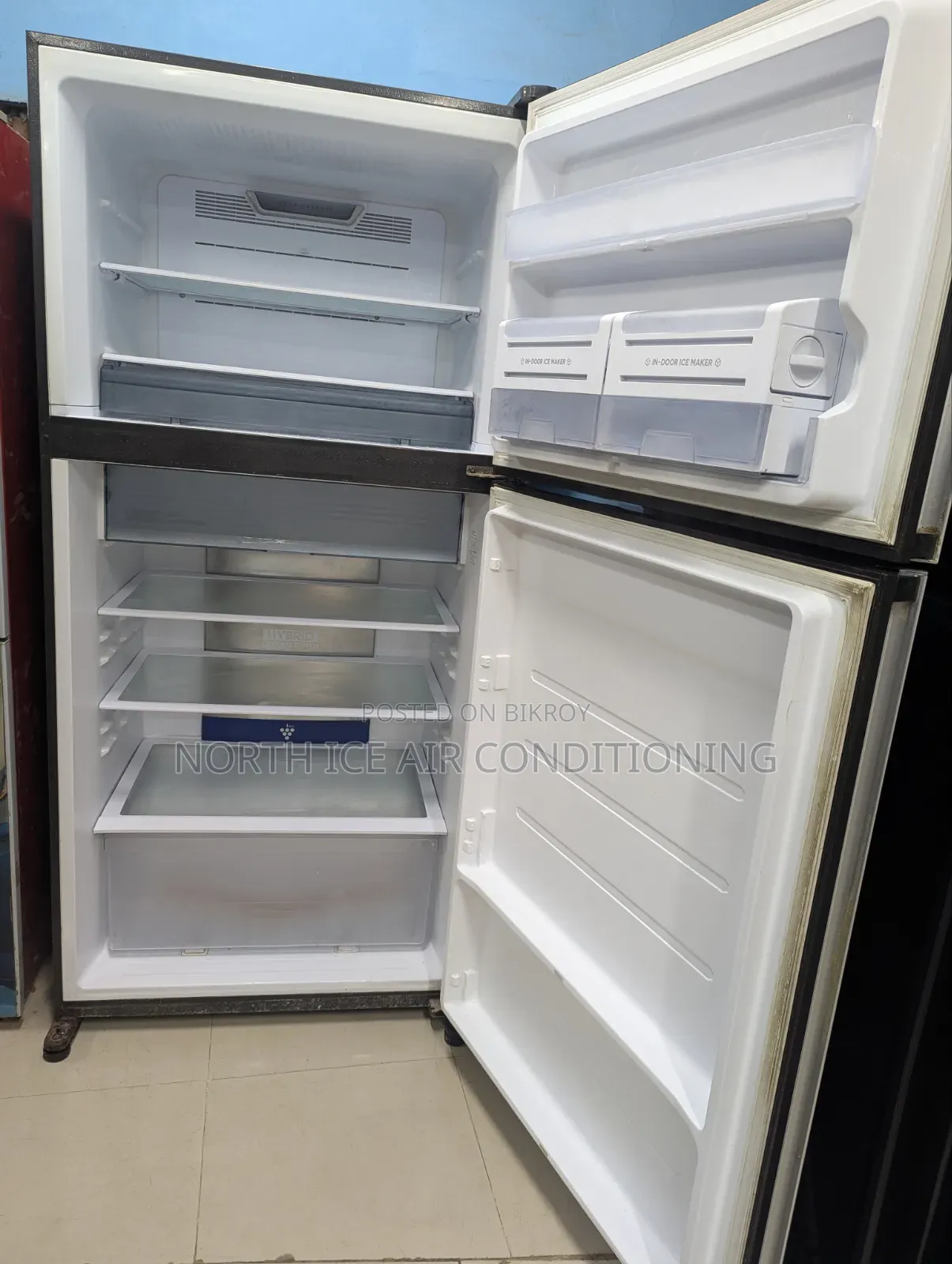 Sharp Black Colour Glass Door Inverter Fridge 660 Ltr.