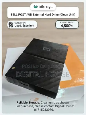 4TB Black My Passport Portable Estern Digital HDD