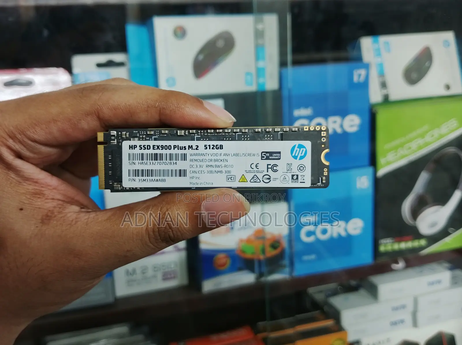 HP EX900 PLUS 512GB M.2 NVMe PCIe SSD | Next-Gen Ultra-Fast Speed