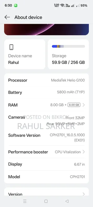 Oppo Reno13 F 4G 256 GB Black
