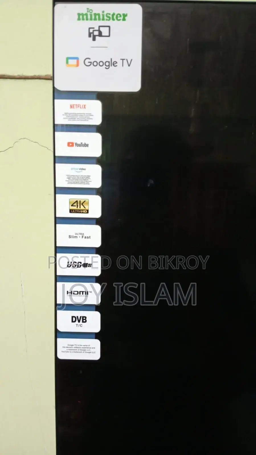 Minister 43" Google Led TV