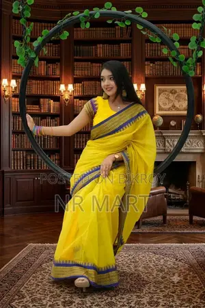  প্রিমিয়াম হাফ সিল্ক নকশি পাড় শাড়ি