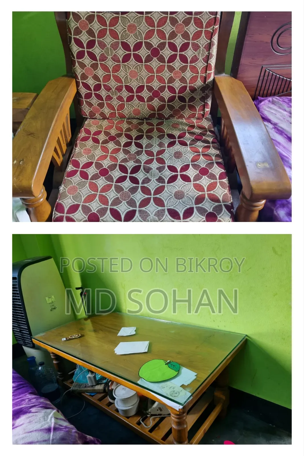 Single Sofa and Tea Table