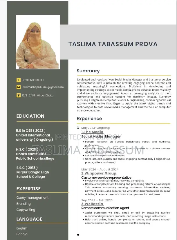 Female teacher required for online classes