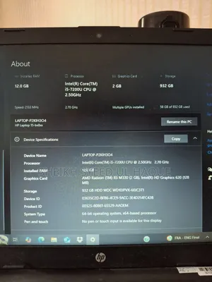 ল্যাপটপ HP ১৫ ১২জিবি ইন্টেল কোর আই৫ এইচডিডি ১টি