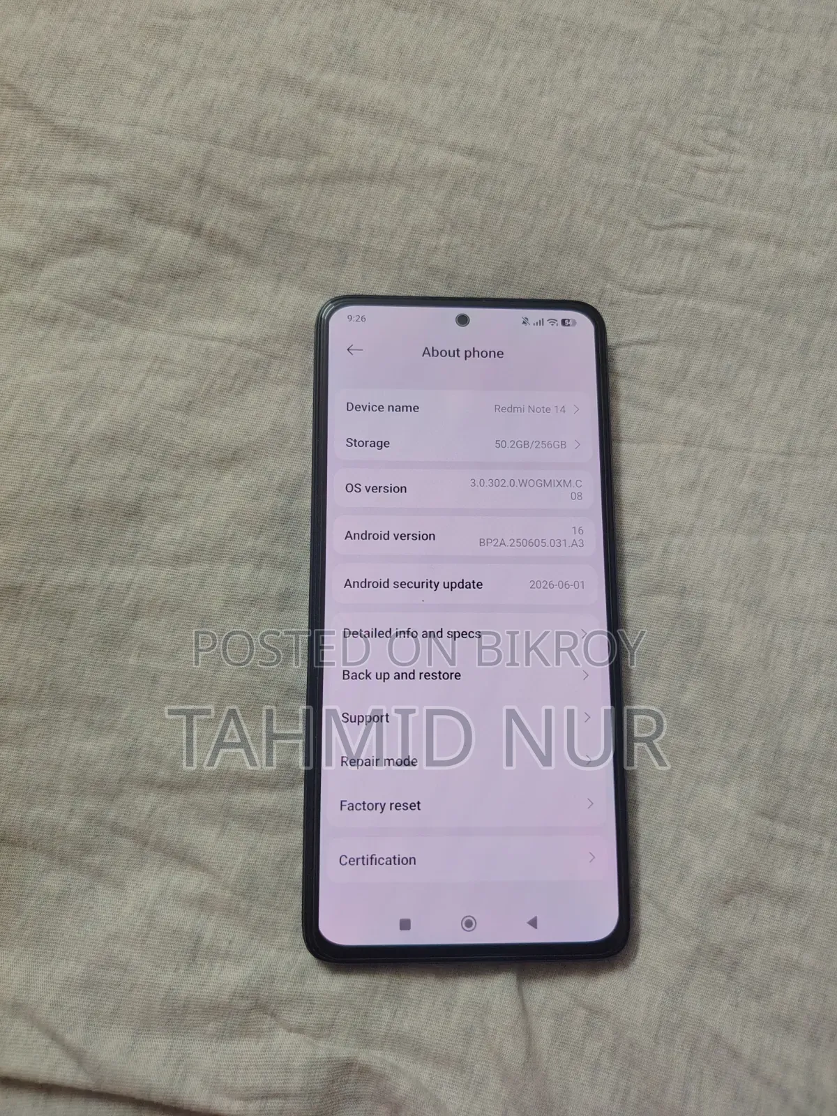 Xiaomi Redmi Note 14 4G 256 GB Black