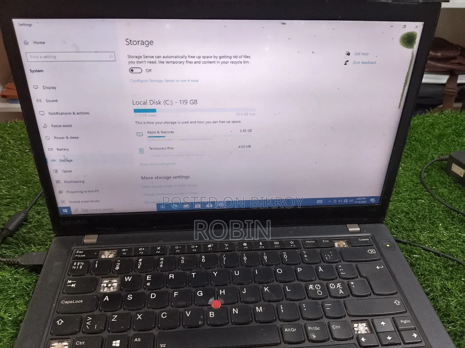 Laptop Lenovo 8GB Intel Core i5 SSD 256GB