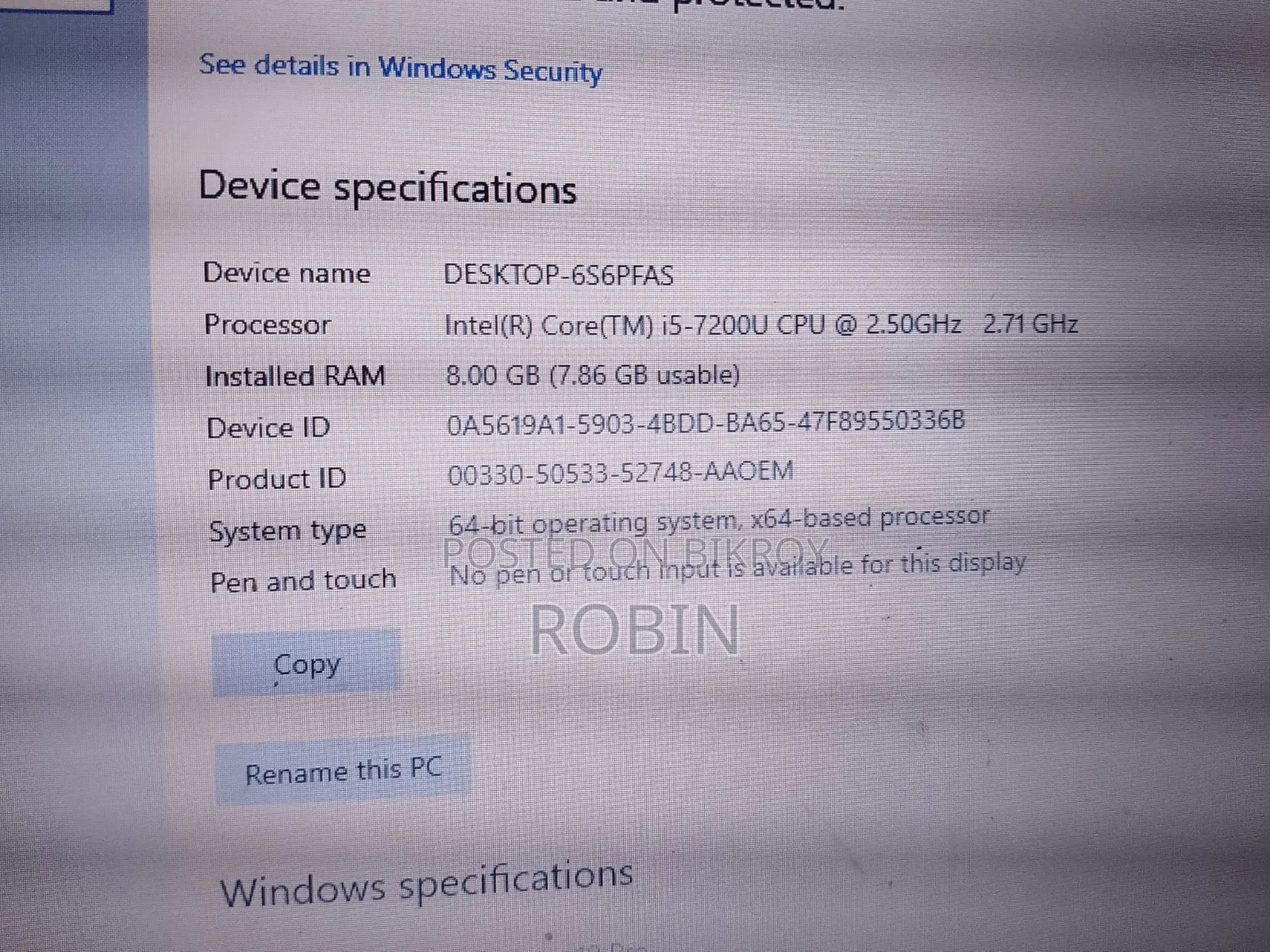 Laptop Lenovo 8GB Intel Core i5 SSD 256GB