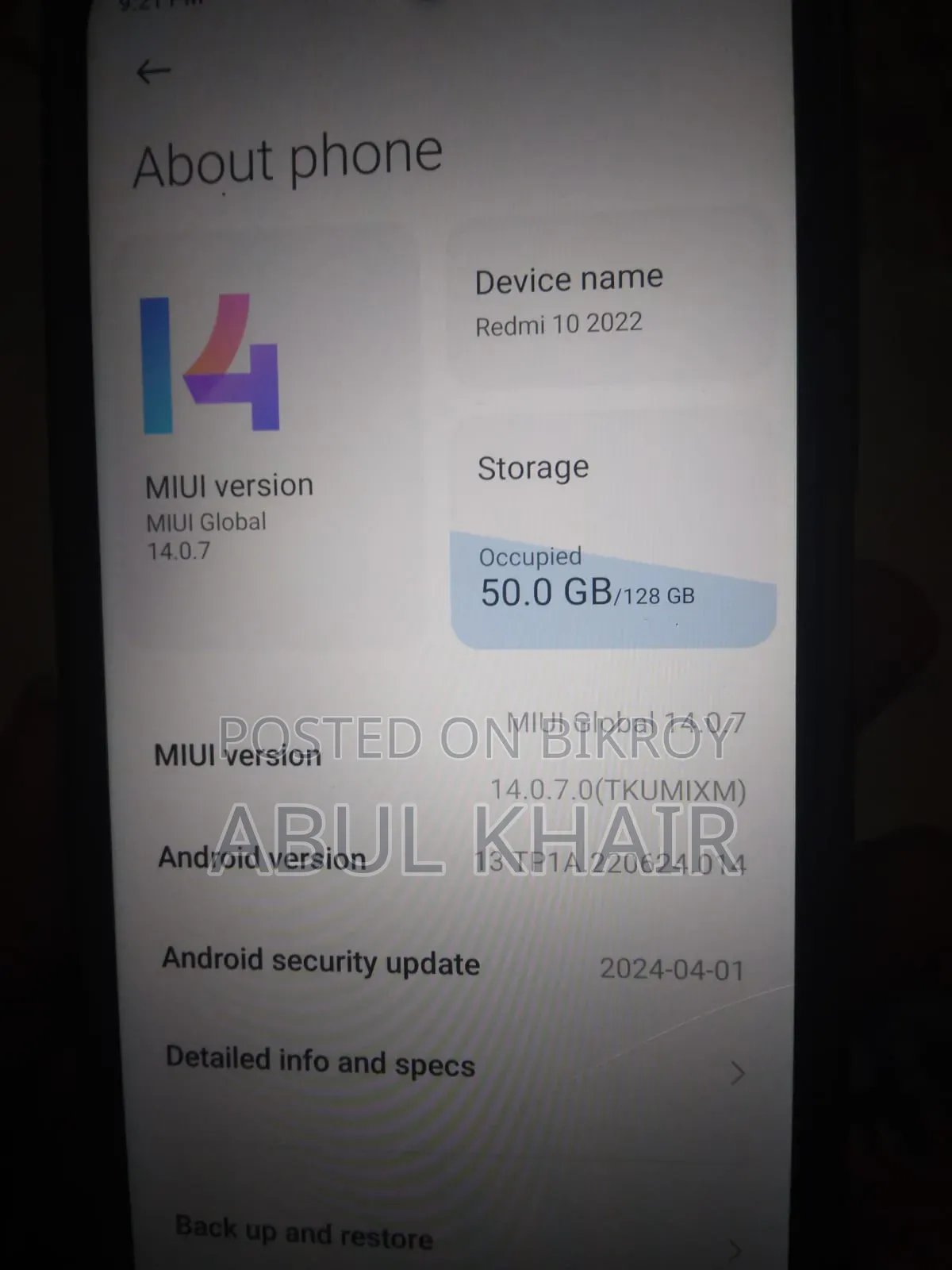 Xiaomi Redmi 10 128 GB Black