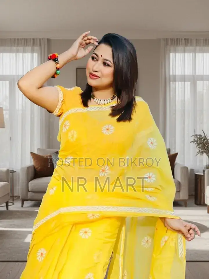 Premium Block Print Saree with Blouse Piece