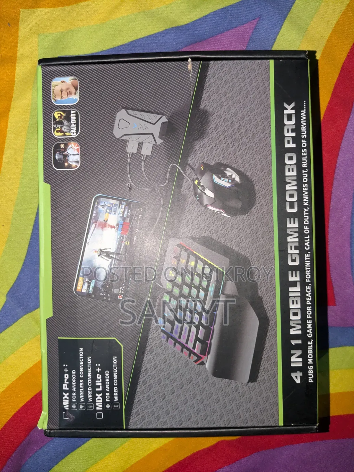 4-in-1 Keyboard Mouse Combo for Mobile Gaming Freefire/Efootball
