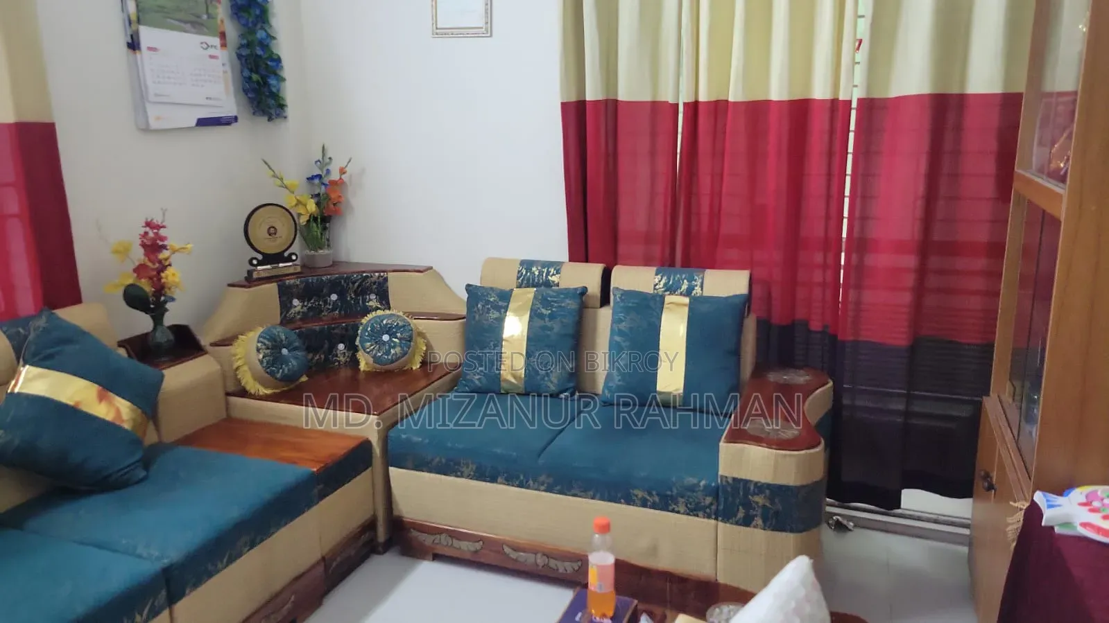 Premium L-Shape Wooden Sofa Set