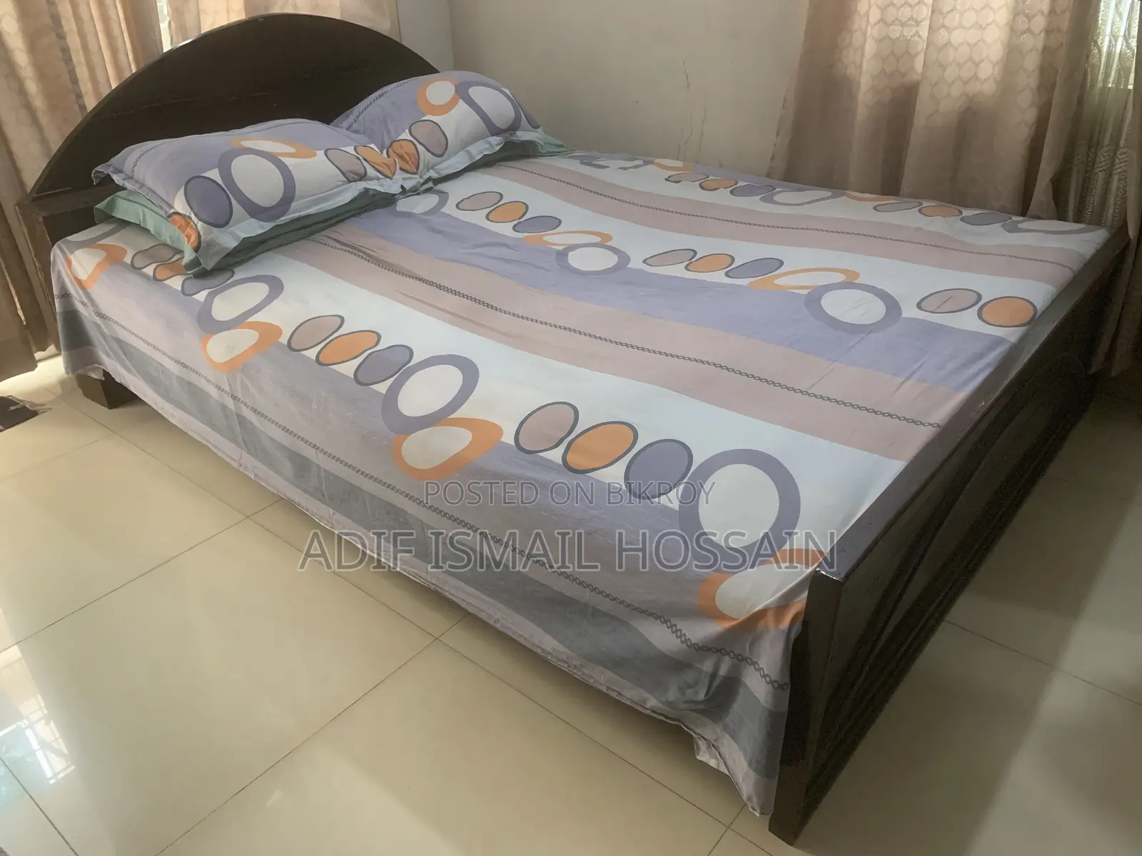 Wooden Bed With Mattress