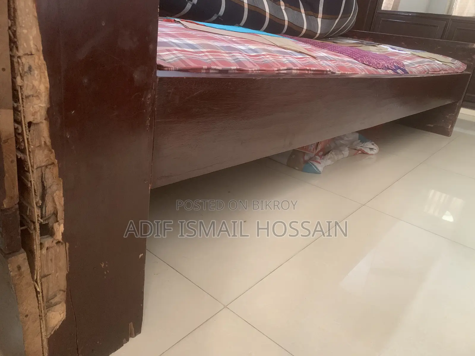 Wooden Bed With Mattress