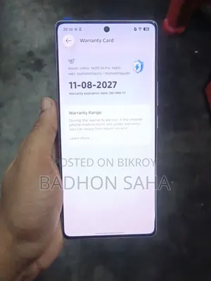 New Infinix Note 50 Pro 256 GB Silver