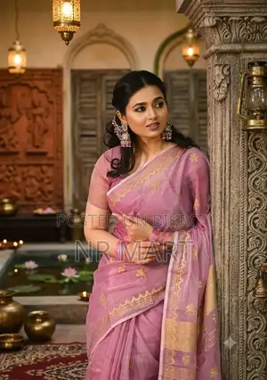 Afsan Print Saree with Blouse Piece