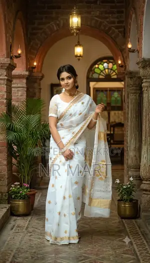 Afsan Print Saree with Blouse Piece