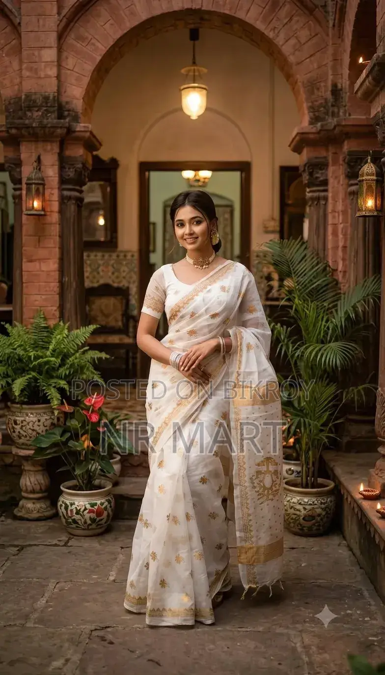 Afsan Print Saree with Blouse Piece