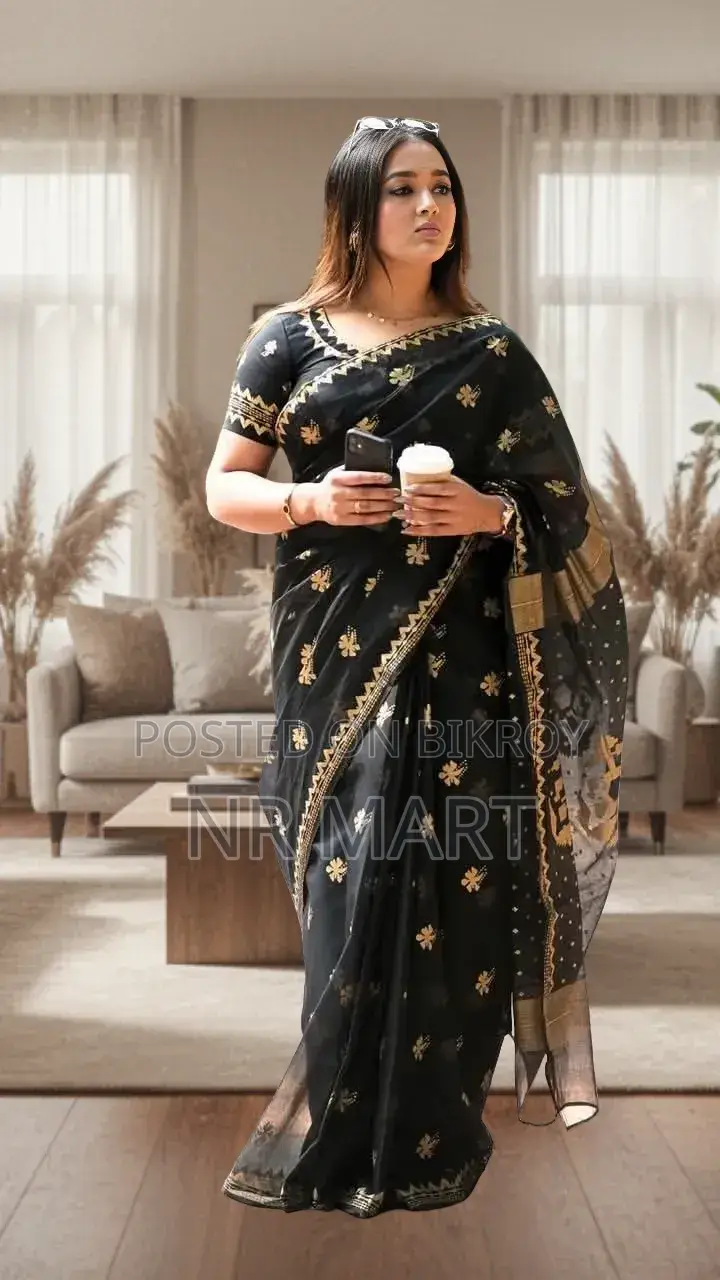 Afsan Print Saree with Blouse Piece