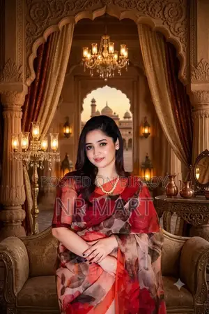 Premium Chanduri Digital Print Saree with Blouse Piece