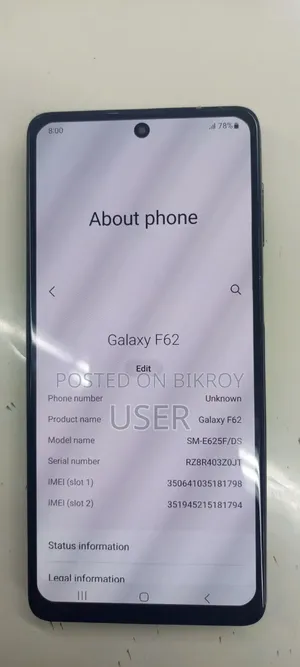 Samsung Galaxy F62 128 GB Black
