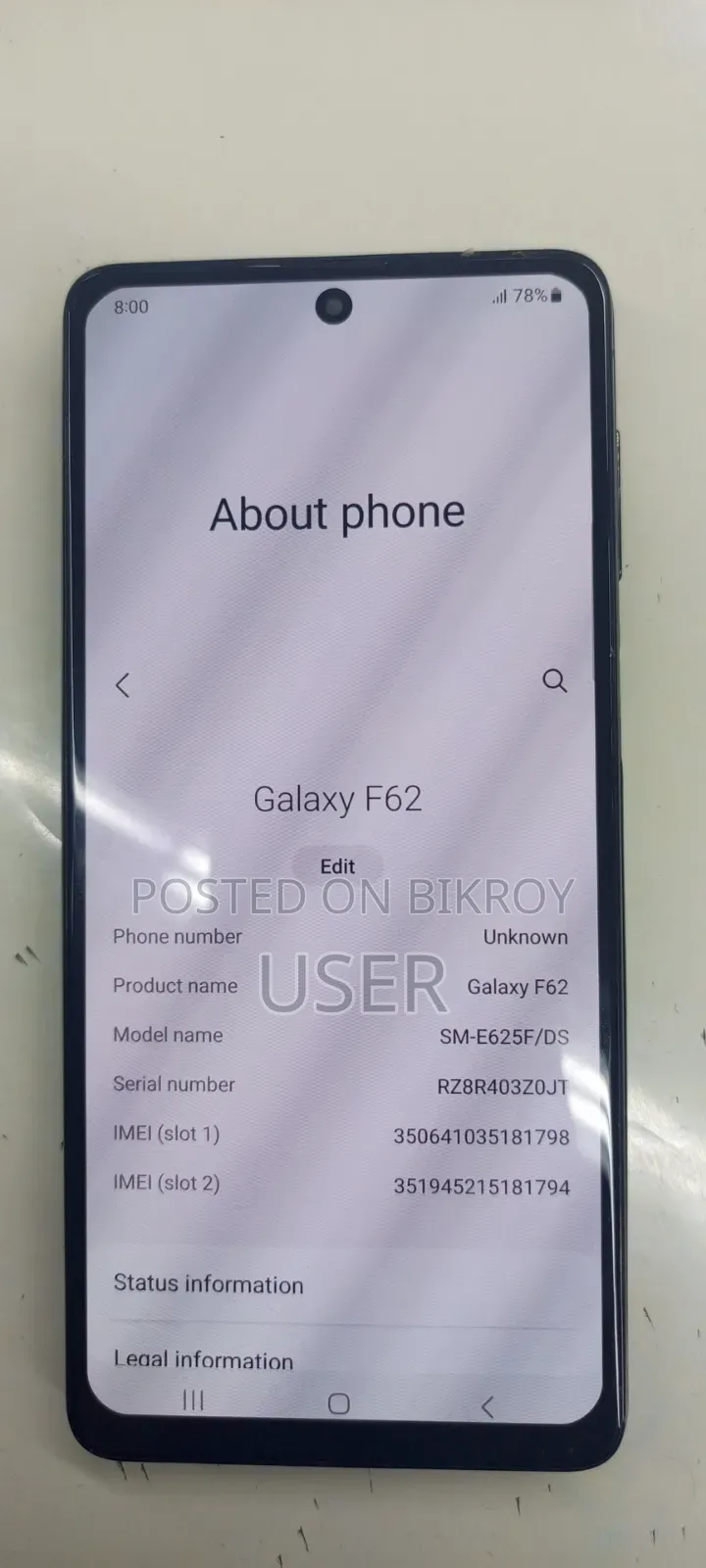 Samsung Galaxy F62 128 GB Black