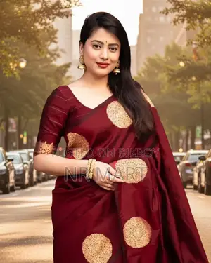 Afsan Print Silk Saree with Blouse Piece