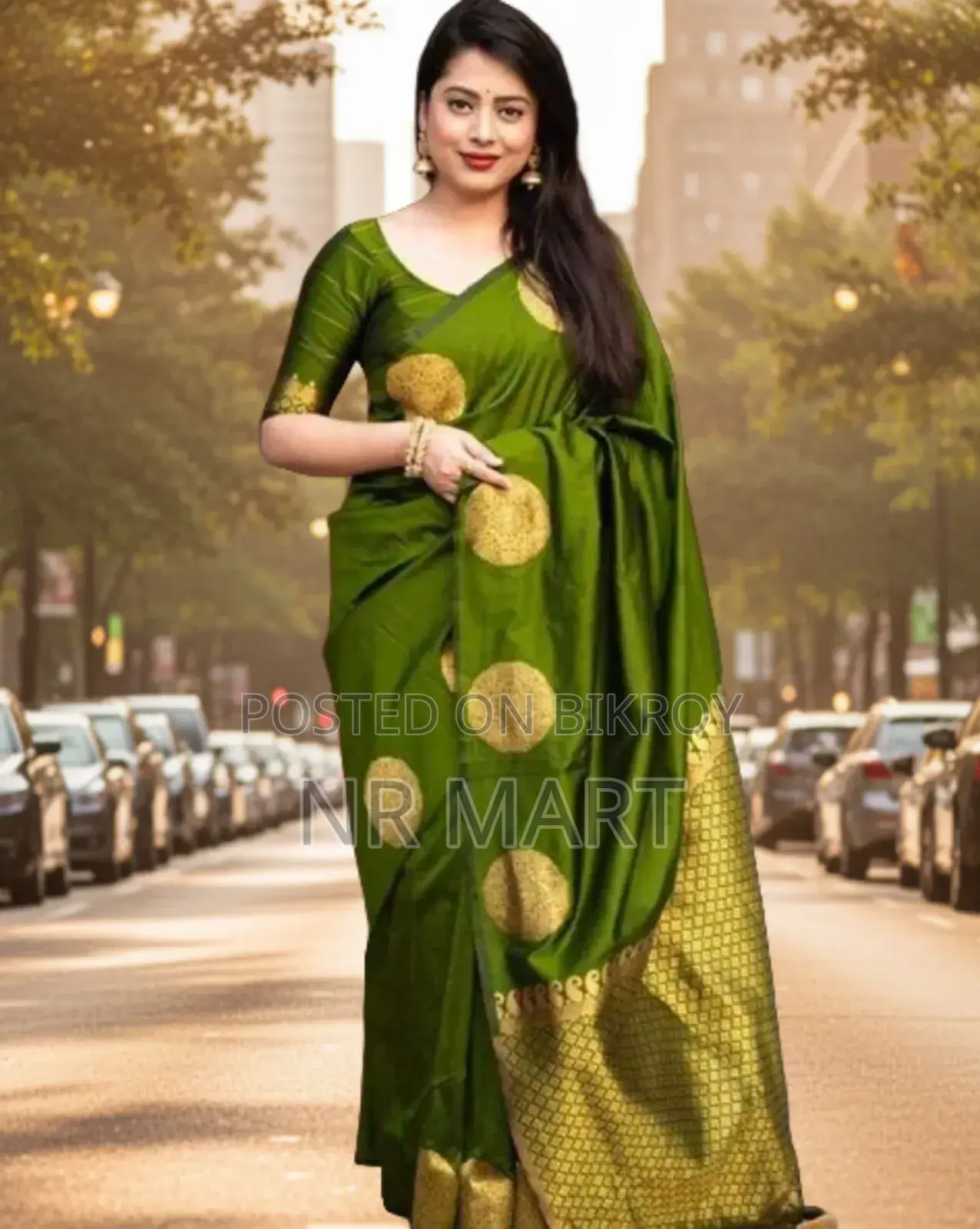 Afsan Print Silk Saree with Blouse Piece